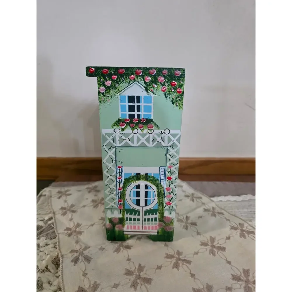 Vintage Milson & Louis Miniature Cottage Hand Painted Chest Drawer Jewelry Box